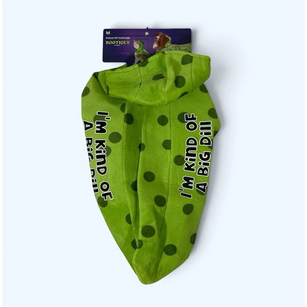 BOOTIQUE Dog PICKLE Halloween Costume IM KIND OF A BIG DILL Size MEDIUM